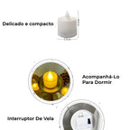 10 Peças Vela Led Eletrônica Linda Amarela Decorativa, Festa