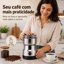 Moedor elétrico de café Premium - Café Fresco Moído na Hora, com Praticidade e Sabor Intenso