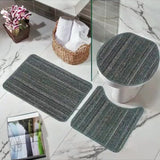 Jogo de Banheiro 3 Peças Antiderrapante | Luxo Felpudo Aveludado