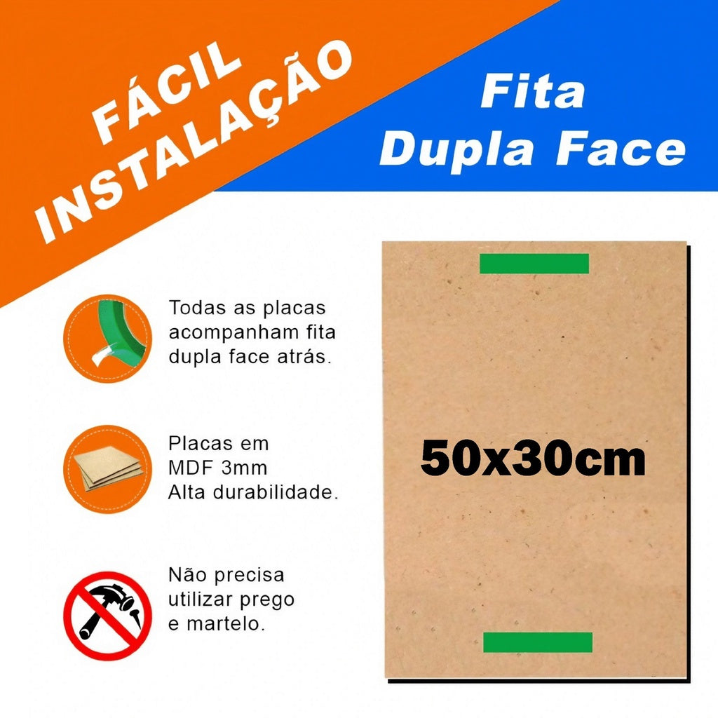 Kit 3 Quadros Decorativos Mosaico | Frases Lar, Família e Amor (95x50cm)