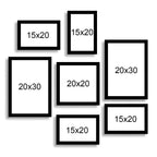 Kit 7 Placas Decorativas | Tema Abstrato Geométrico Rose (60x70cm)