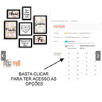 Kit 7 Placas Decorativas | Tema Abstrato Geométrico Rose (60x70cm)