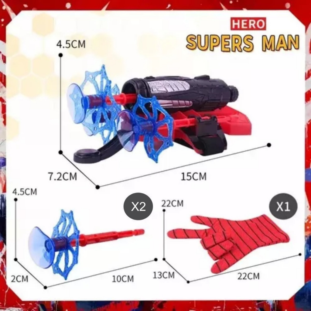 Luva Lança Teia Homem Aranha Brinquedo Presente Meninos