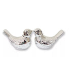 Kit 2 Passarinhos Decorativos | Enfeite de Cerâmica para Mesa