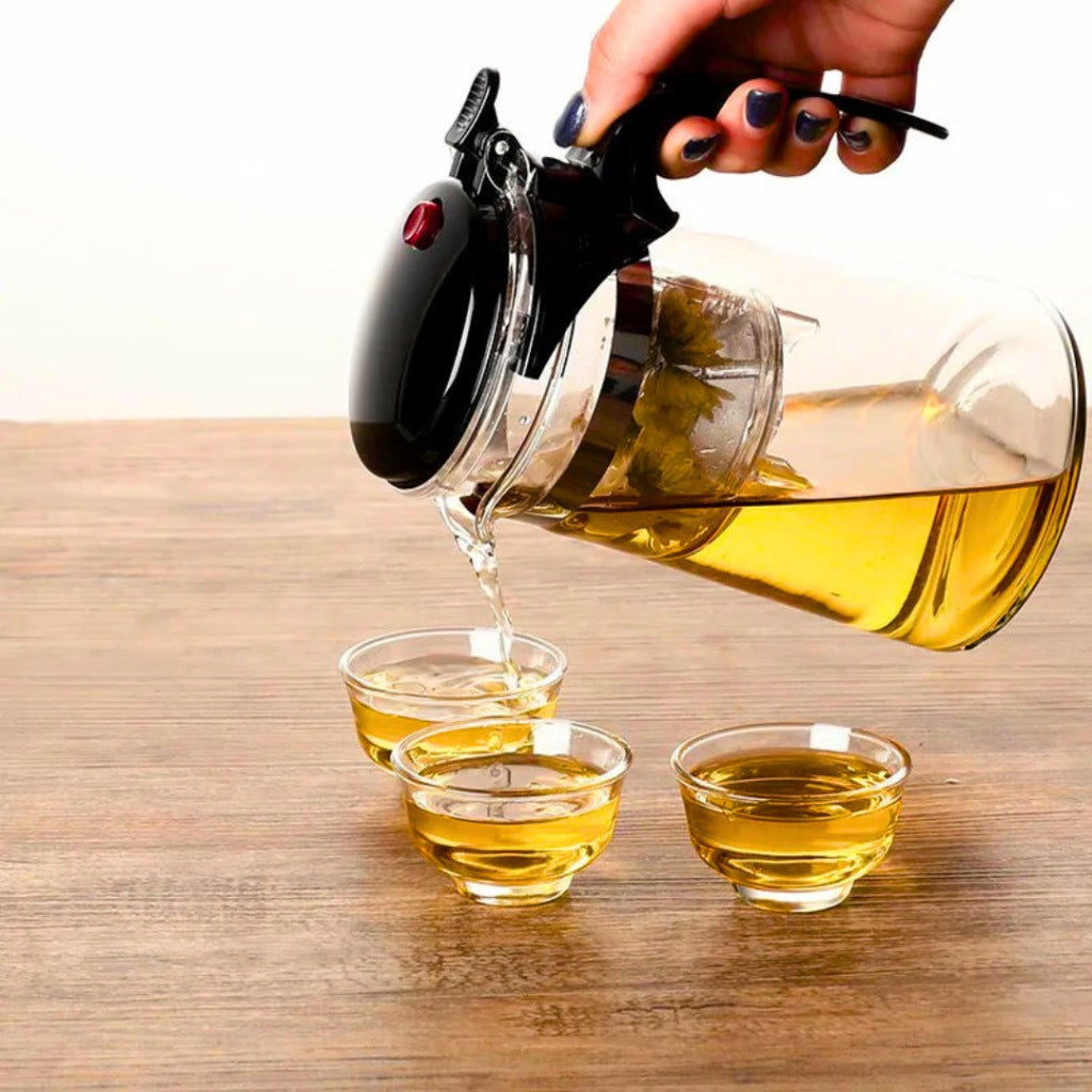 Bule de Vidro 600ml com Infusor | Chá Prático e Elegante