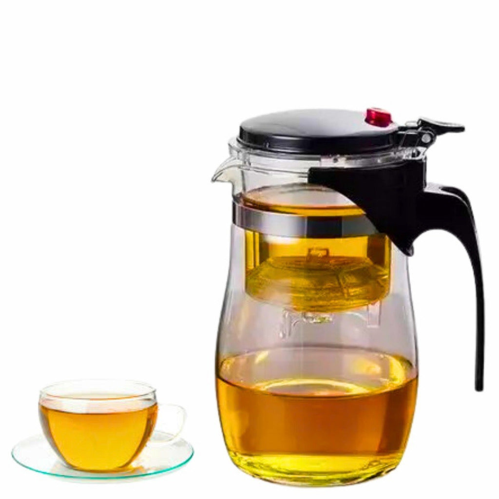 Bule de Vidro 600ml com Infusor | Chá Prático e Elegante
