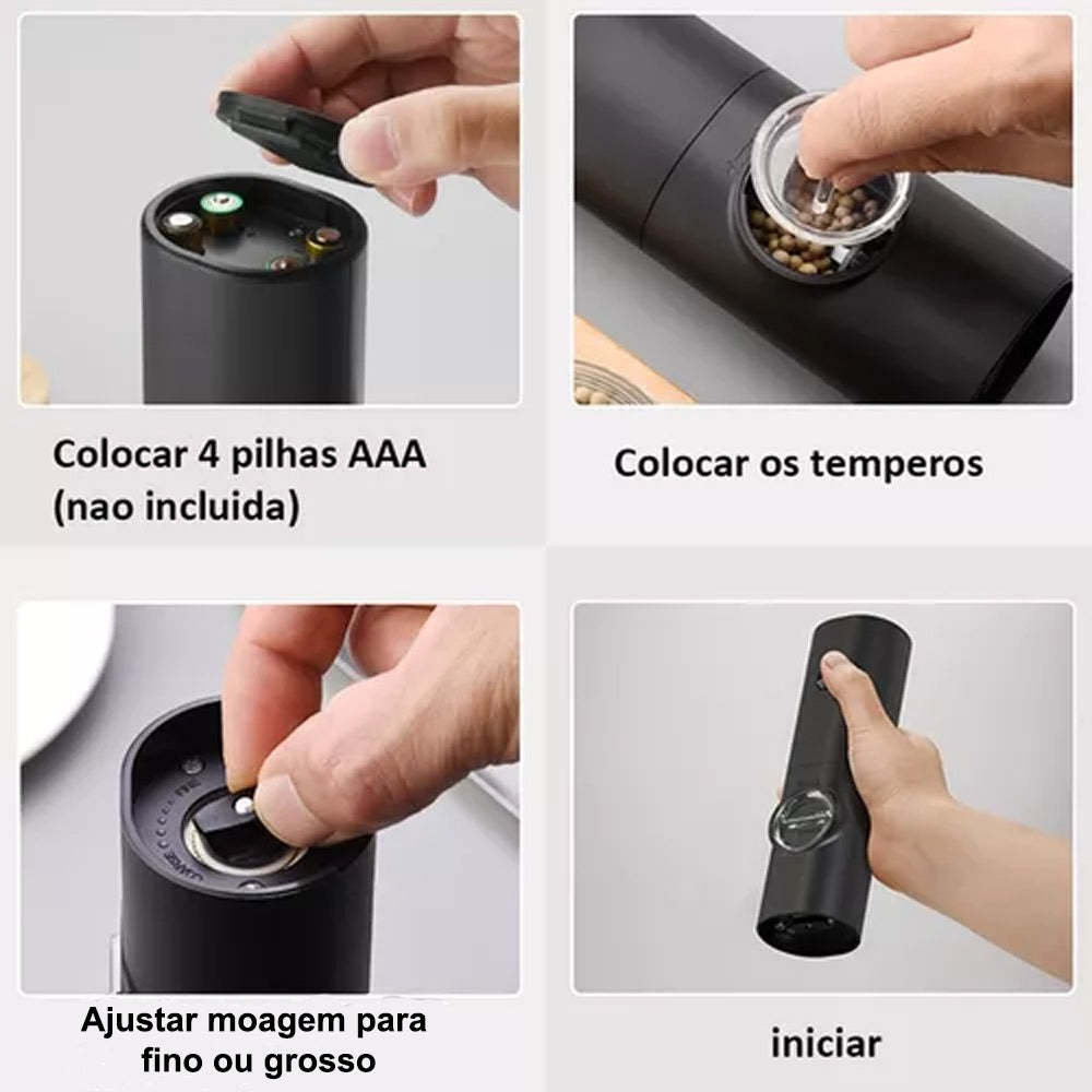 Moedor De Temperos Elétrico Sabor Fino™ ( PROMOÇÃO COMPRE 1 LEVE 2 )