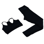 Conjunto Fitness Canelado | Top e Legging com Bolso