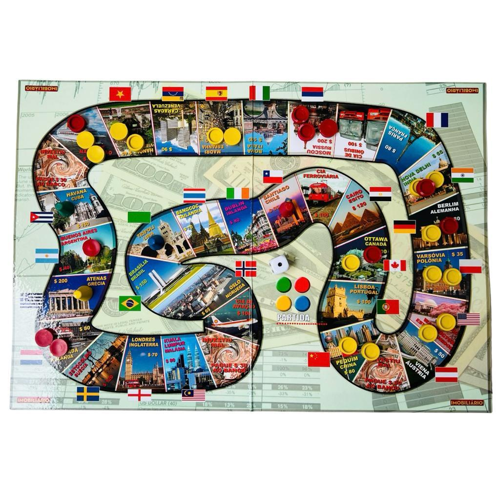 IMOBILIÁRIO Capitais do Mundo - BANCO Jogo de tabuleiro - VOLTE A SER CRIANÇA COM SEUS FILHOS