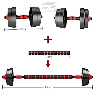 Kit Dumbbell Halter Ajustável Academia Musculação 10kg Para Braço Costa Peitoral Treino exercicio