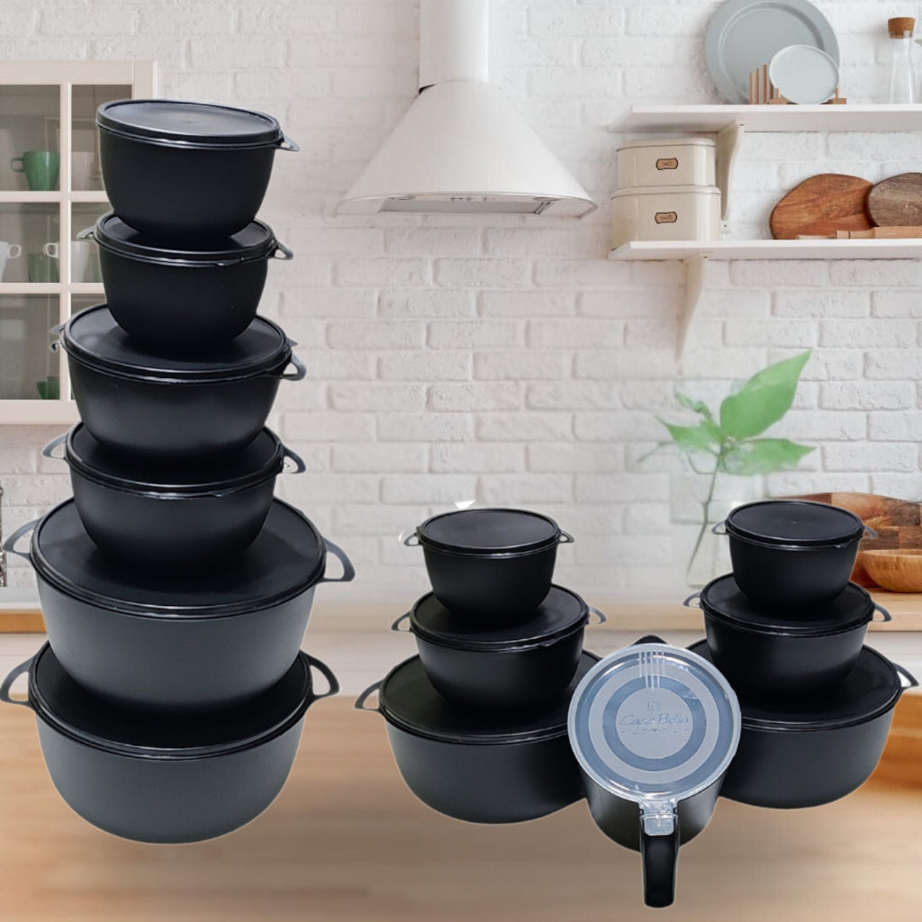 Kit 10 Bowls (Tigelas) + Jarra | Saladeira e Potes Multiuso