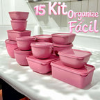 Kit 15 Potes Organizadores Multiuso | Tamanhos Variados