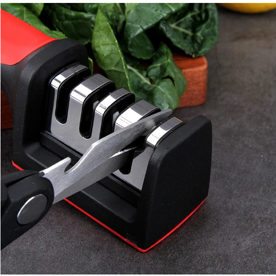 Kit Ate 3 Amoladores de Facas Tesouras Profissional base emborrachada