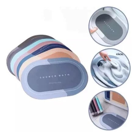 Tapete de Banheiro Super Absorvente | Secagem Rápida Antiderrapante