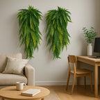Kit 2 Samambaias Artificiais Pendentes | 80cm Realista para Áreas Internas e Externas