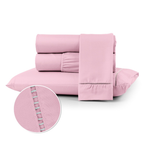 Kit Jogo Lençol Cama Box Casal Queen 400 fios Micropercal 03 Peças Ponto Palito