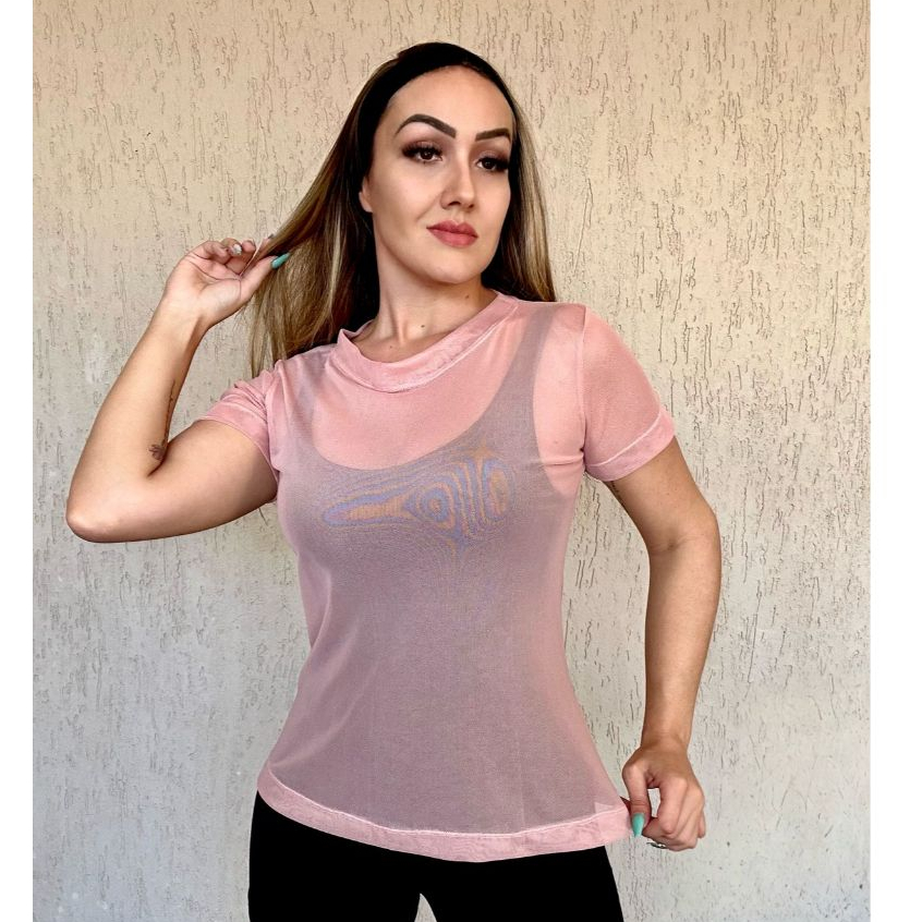 Blusa Feminina Segunda Pele | Tule Transparente