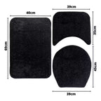 Jogo de Banheiro 3 Peças Antiderrapante | Luxo Felpudo Aveludado