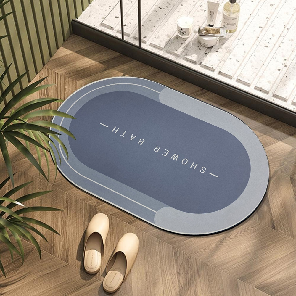 Kit Tapete Antiderrapante para Banheiro de Secagem Rápida e Super Absorvente - Para Banheiro E Porta De Entrada