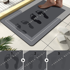 Kit Tapete Antiderrapante para Banheiro de Secagem Rápida e Super Absorvente - Para Banheiro E Porta De Entrada