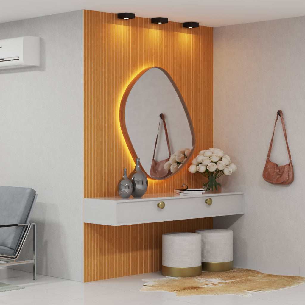 Kit 200 Placas Painel Ripado Decorativo | MDF Premium 45x11cm