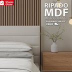 Kit 100 Placas Painel Ripado Decorativo | MDF Premium 45x11cm