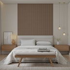 Kit 100 Placas Painel Ripado Decorativo | MDF Premium 45x11cm