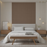 Kit 100 Placas Painel Ripado Decorativo | MDF Premium 45x11cm