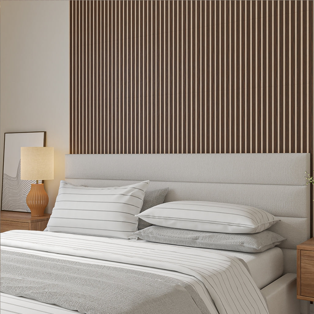 Kit 100 Placas Painel Ripado Decorativo | MDF Premium 45x11cm