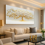 Quadro Decorativo Grande 110x80 | Árvore da Vida (Pétala Branca)