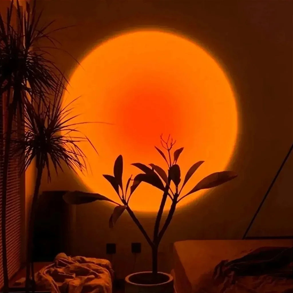 Luminária Pôr do Sol LED | Luz Sunset Decorativa com Atmosfera Colorida