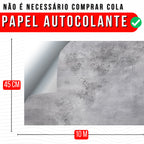 Papel de Parede Adesivo Cimento Queimado | Rolo 10 Metros Lavável