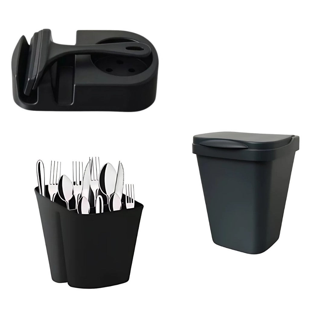 Kit Organizador de Pia Cozinha 4 em 1 | Linha Elegance