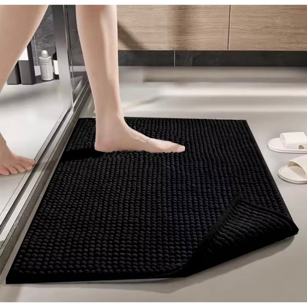 Kit Tapete de Banheiro Antiderrapante | Estilo "Macarrão" Super Macio