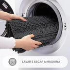 Kit Tapete de Banheiro Antiderrapante | Estilo "Macarrão" Super Macio