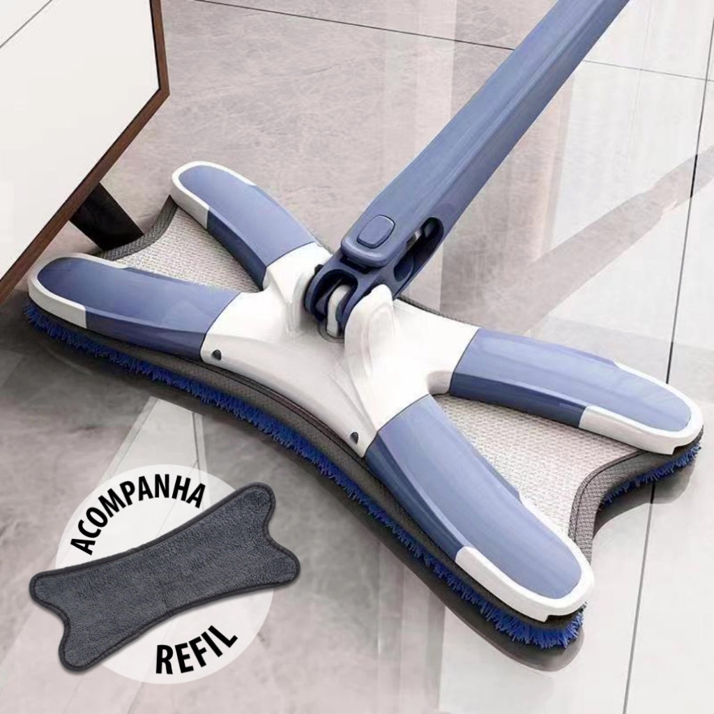 Esfregão Mop Giratório 360° | 2 Refis e Cabo 130cm
