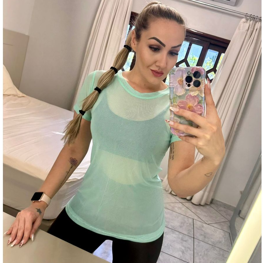 Blusa Feminina Segunda Pele | Tule Transparente