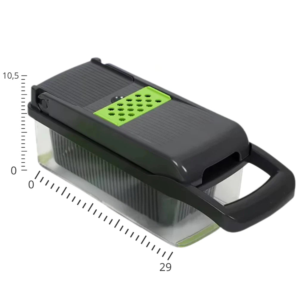 SlicerPro Inox 16 em 1 – Fatiador Profissional Multiuso com 16 Funções