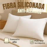 Travesseiro Fibra Siliconada 70x50cm | 600g Super Macio e Antialérgico