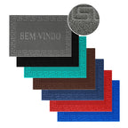 Kit 6 Capachos "Bem-Vindo" | Borracha Antiderrapante para Porta de Entrada