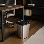 Lixeira 9L com Tampa Click | Tipo Inox