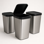 Lixeira 9L com Tampa Click | Tipo Inox