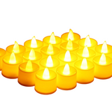 Kit 10 Velas de LED Eletrônicas | Luz Amarela Decorativa