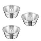 Kit 3 Mini Formas de Pudim Redonda | Alumínio N° 11,5 (com Tubo)