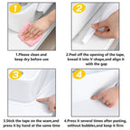 Fita Selante Impermeável PVC | Vedação para Pia, Banheira e Cozinha