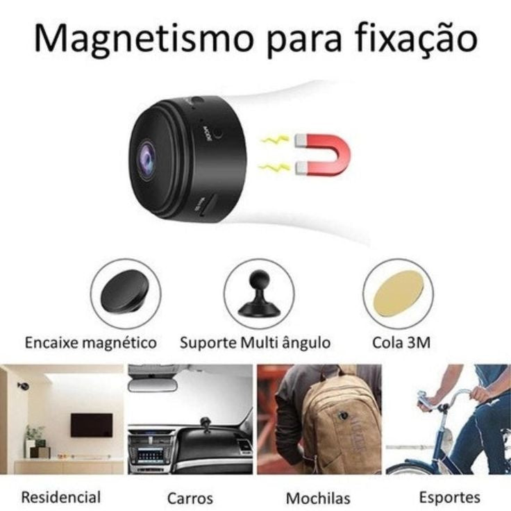 Mini Câmera de Segurança A9 | Wi-Fi HD com Sensor de Presença