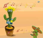 Brinquedo Cacto Dançante Falante Imita c/ Musicas Repete Falas FANG