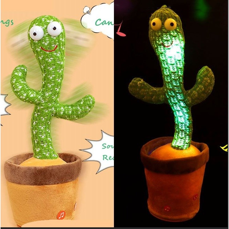 Brinquedo Cacto Dançante Falante Imita c/ Musicas Repete Falas FANG