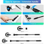 Escova Elétrica de Limpeza 9 em 1 | Ajustável e Recarregável