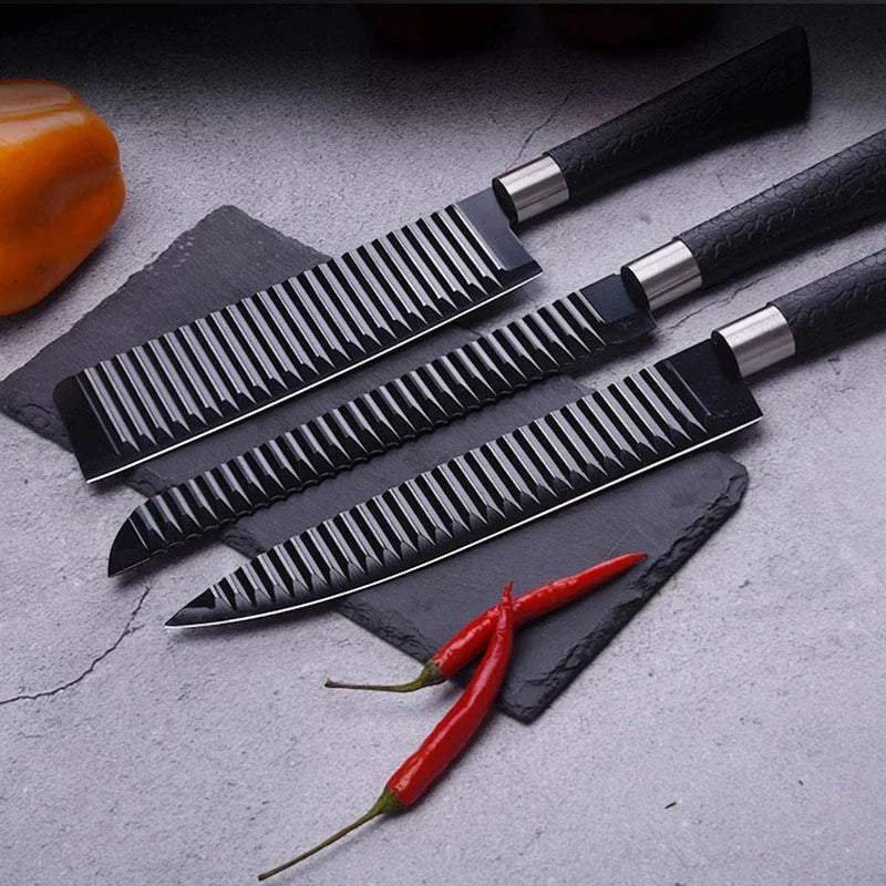 SteelChef Pro 6 Peças – Kit de Facas Profissionais Antiaderentes